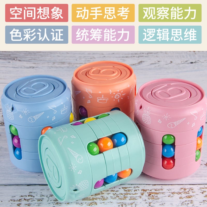 Cans Rotating Magic Beans Fingertips Variables Rubik'S Cube Coca Cans Ball Finger Gyroscope Decompression Children'S Educational Toys - Image 4